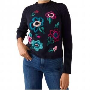 NEW ALIVIA mel crew neck sweater in holiday garden